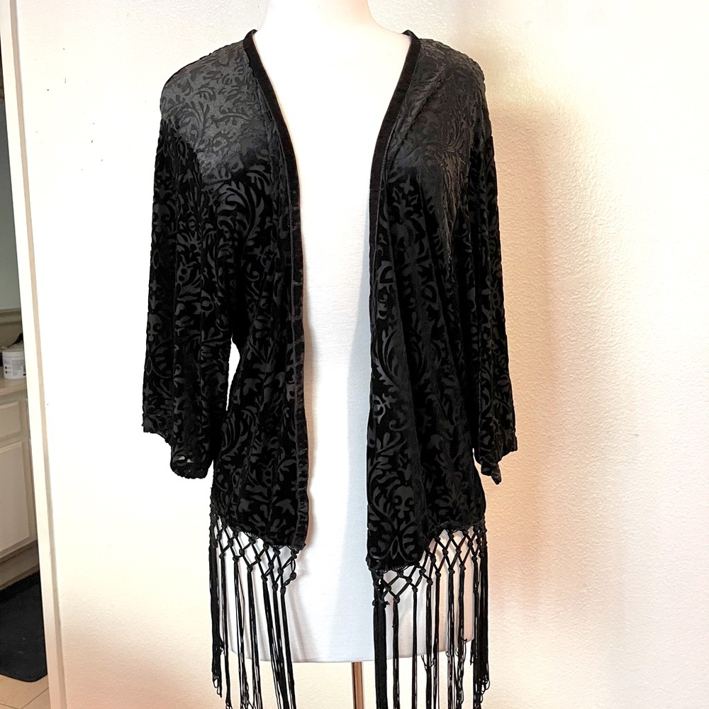Black Velvet Edwardian Style Kimono🖤
